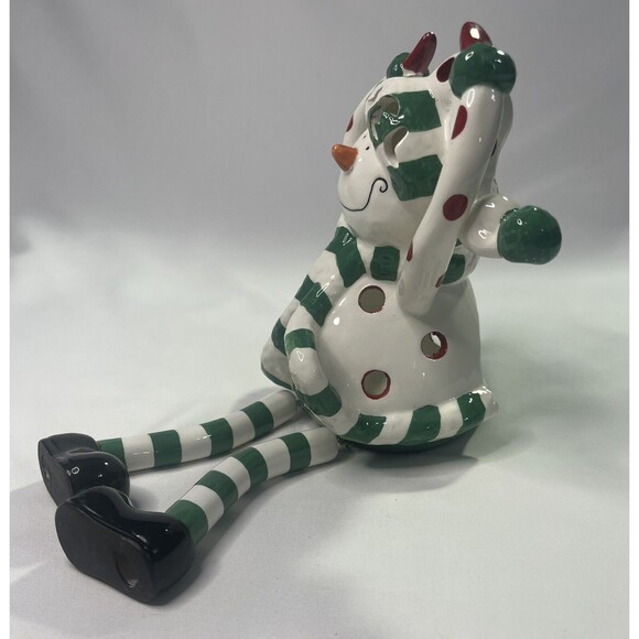 2004 Snowman Shelf Candle Holder Dennis East International #83583 - Picture 4 of 8